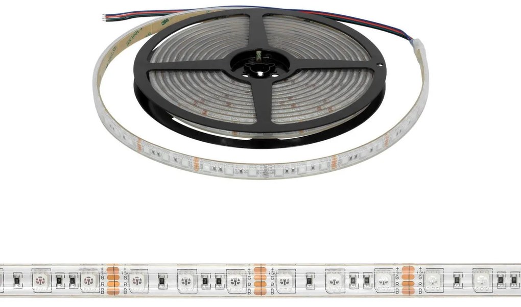 Striscia LED 5050/60 12V IP67 144W/m  5m - RGB Colore RGB