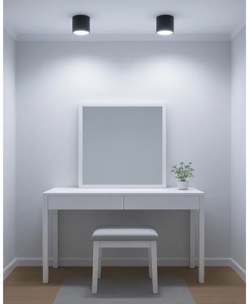 Faretto LED 10 W, 230 V, 3000/4000/6400 K, Ø 12 cm, nero