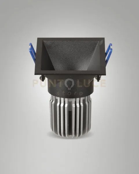 Toodle faretto incasso quadrato asimmetrico 2700k 1220lm 11w nero