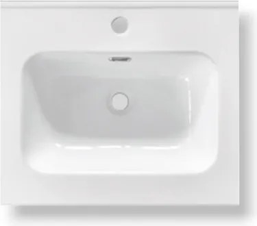 Lavabo incasso STELLA 60x46 cm ceramica bianco design elegante