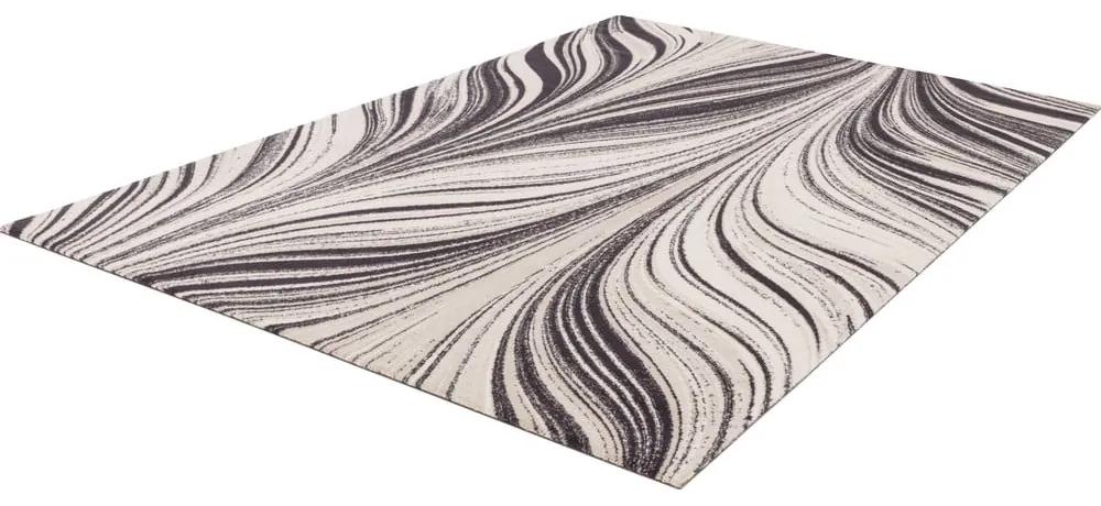 Tappeto in lana grigio crema 133x180 cm Zebre - Agnella