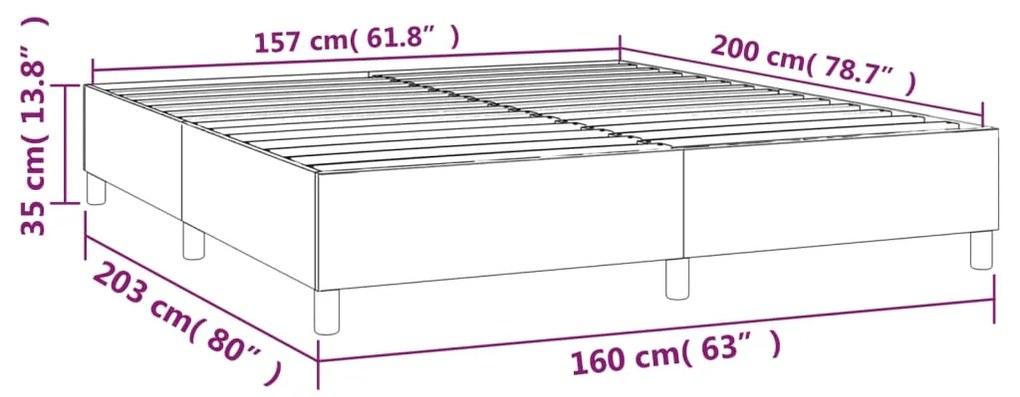 Giroletto a Molle Marrone Scuro 160x200 cm in Tessuto