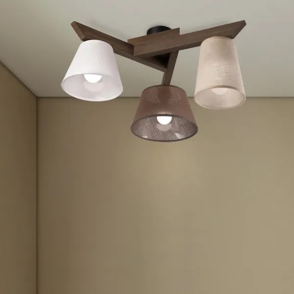 Brilagi - Lampadario LED ANTHONY 3xE14/40W/230V rovere noce