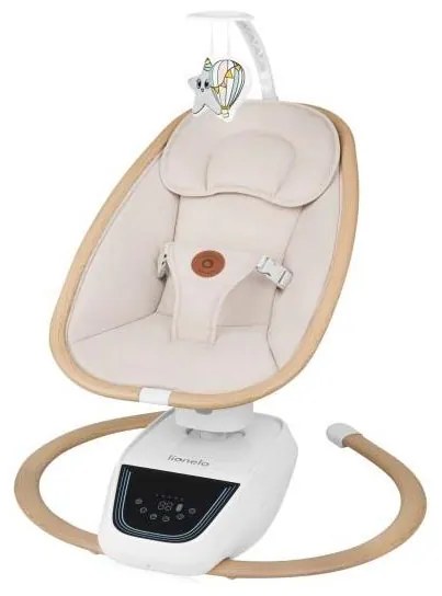 Lionelo - Dondolo per bambini con melodia OLIVIA Beige Naturale + telecomando