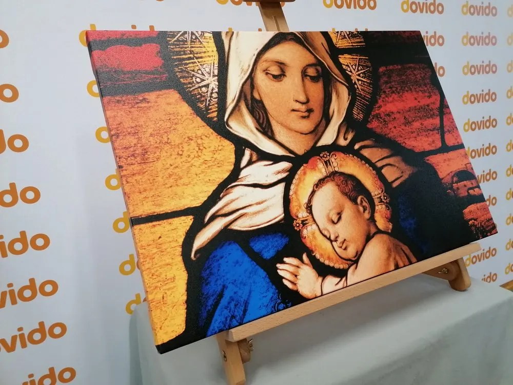 Quadro su tela – Madonna con bambino