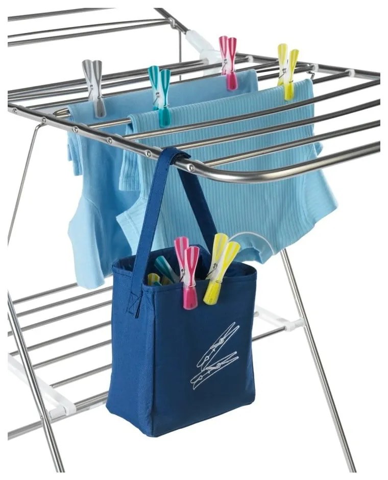 Cestino blu per appendere le mollette Peg - Wenko