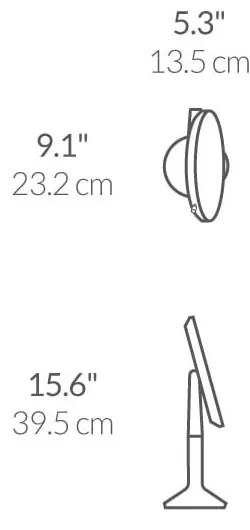 Specchio per make-up con illuminazione/con ingrandimento (5x) ø 20 cm Sensor Trio – simplehuman