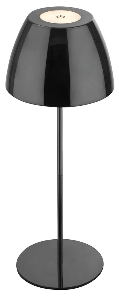 Lampada Da Tavolo Moderna Serina Metallo Nero Spazzolato Led Integrato 2W 2700K