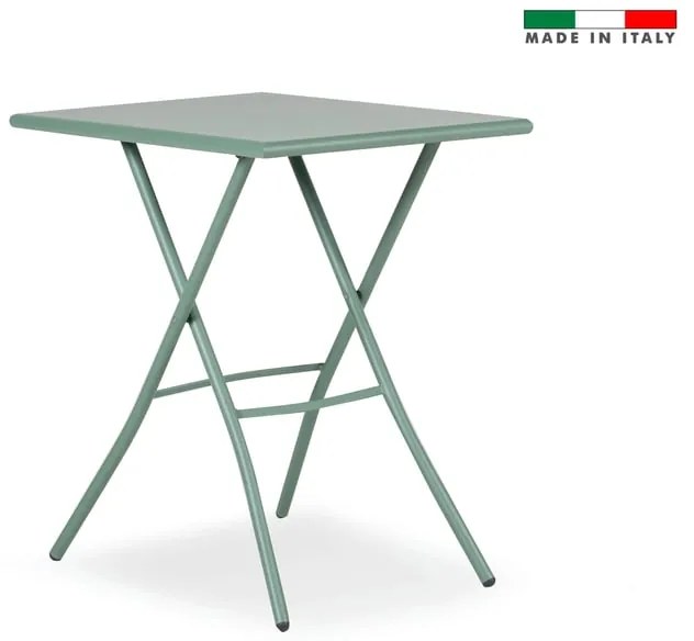 Tavolo da pranzo per giardino Gaia FIAM struttura e superficie in Acciaio  verde per 2 persone 70x50cm