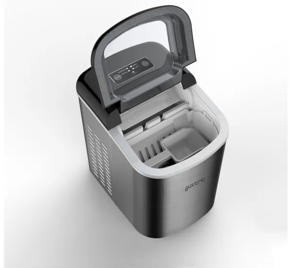 Guzzanti GZ125 - Macchina per il ghiaccio 140W/230V acciaio inox/nero