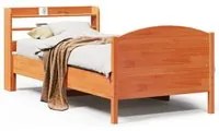 Letto senza Materasso Marrone Cera 90x200 cm Legno di Pino 3306986