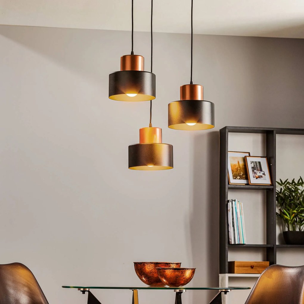 Lampada a sospensione Olla TEMAR LIGHTING, dimmerabile, Nero, Soggiorno / Sala da pranzo, Metallo, Moderno, Lampada a sospensione