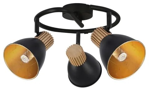 Brilagi - Faretto ODENSE 3xE14/10W/230V legno/nero