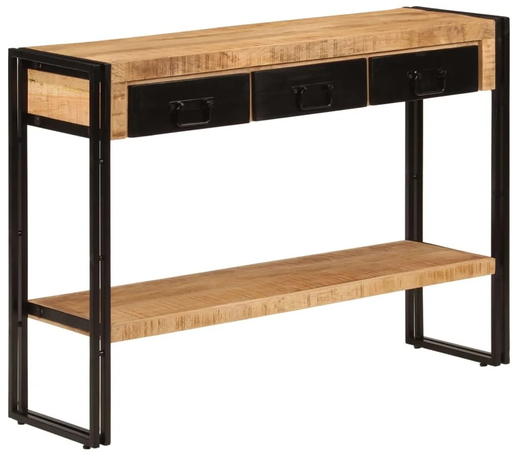 Tavolo consolle 110x30x76 cm in legno massello di mango
