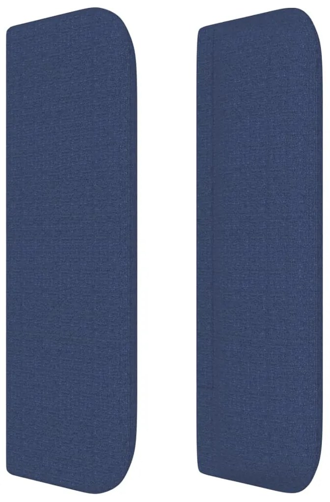 Testiera ad orecchio blu 163x16x78/88cm in tessuto