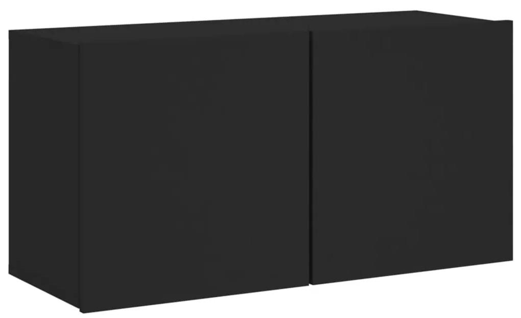 Mobile tv a parete nero 80x30x41 cm