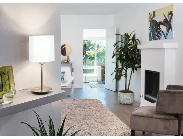 Eglo 54744 - Lampada da tavolo ANADIA 1xE14/40W/230V bianco/cromo opaco