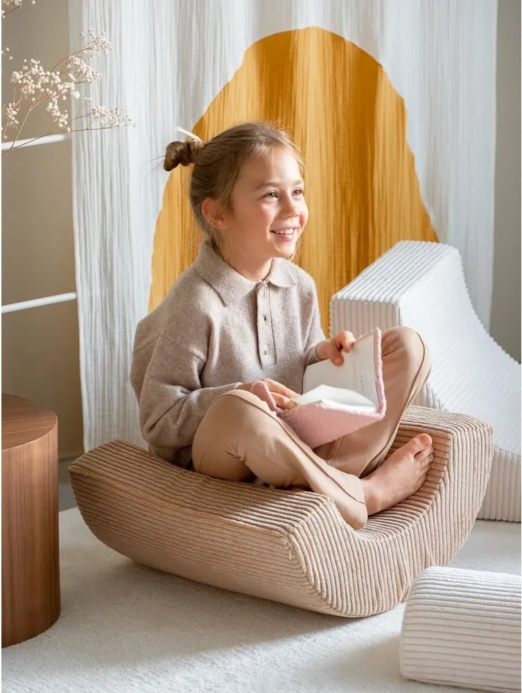 Gioco per psicomotricità color crema in velluto a coste 3 pz altezza totale 37 cm 75x49 cm Rainbow Montessori – Wigiwama