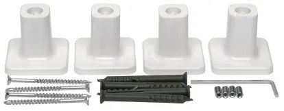 Scaldasalviette a pioli per bagno AVANGARD con termostato, 251 W / 230 V, 80,6 cm, IP44, bianco, sinistro