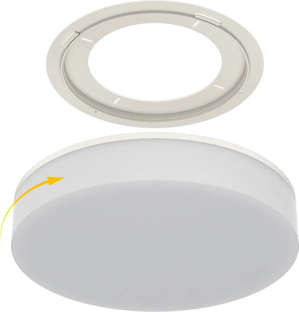 Plafoniera LED Regolabile 18W 24W 30W Rotonda CCT IP54 - Ø33 cm