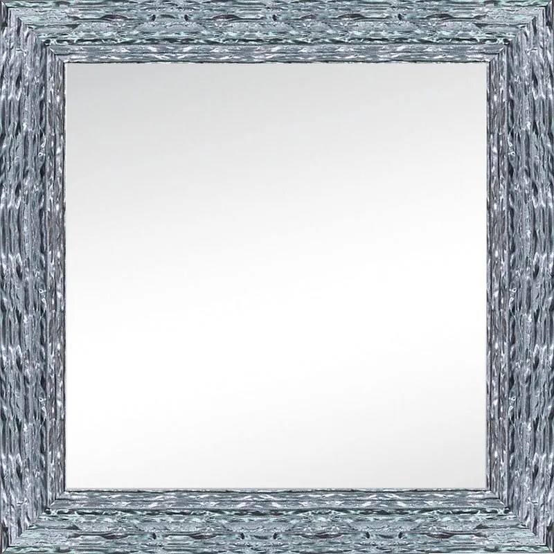Specchio Teresa quadrato in legno argento 98 x 98 cm