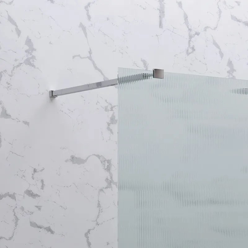 Parete doccia walk in 120 vetro scanalato flute | KW1000FL - KAMALU