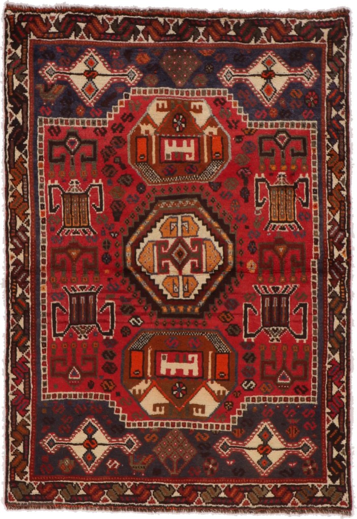 Shiraz Tappeto persiano 120x170 (Iran) Annodato A Mano