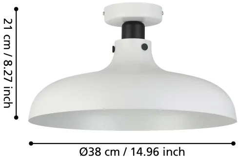 Eglo 43842 - Plafoniera MATLOCK 1xE27/40W/230V
