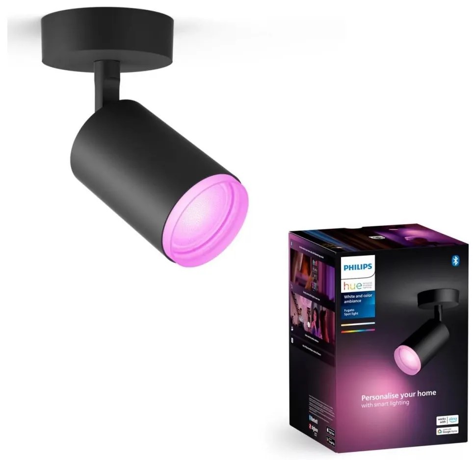 Philips Hue FUGATO LED RGBW dimmerabile 1xGU10/4,2W/230V nero