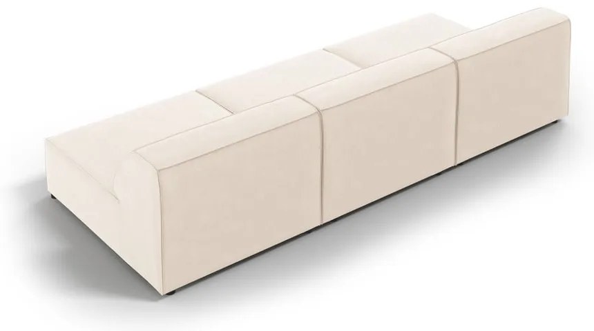 Divano in velluto crema 240 cm Jodie - Micadoni Home