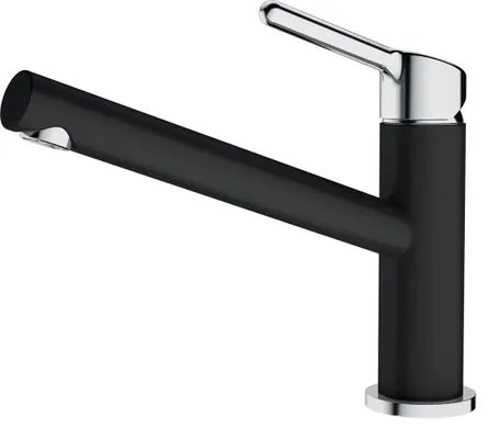 Rubinetto da cucina a doccetta diagonale Orbit nero granito lucido FRANKE