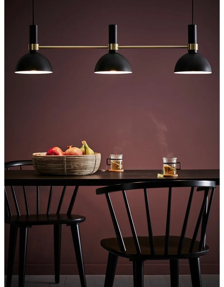 Plafoniera tripla nera Oro nero Larry - Markslöjd
