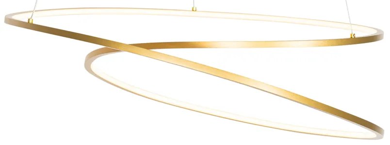 Lampada a sospensione di design oro 72 cm con LED dimmerabile a 3 livelli - Rowan