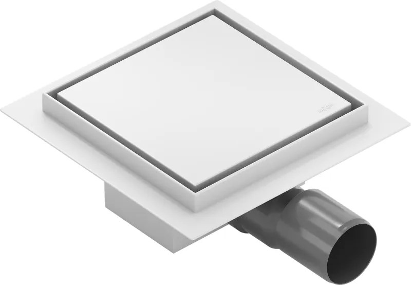 Mexen Flat-Q M13 scarico a pavimento quadrato 15 x 15 cm, bianco - 1210015