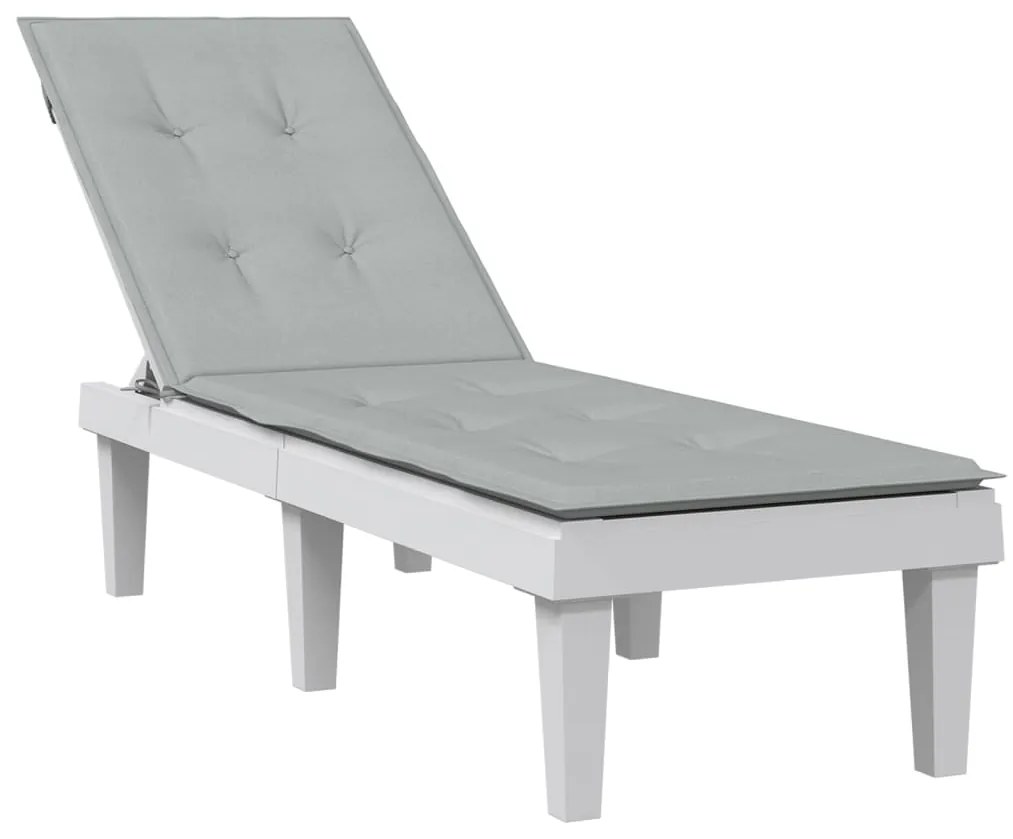 Cuscino Per Sdraio Grigio Chiaro Mélange (75+105)x50x3 Tessuto /
