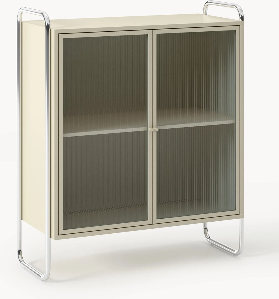 Vetrina in metallo con frontale in vetro Robyn