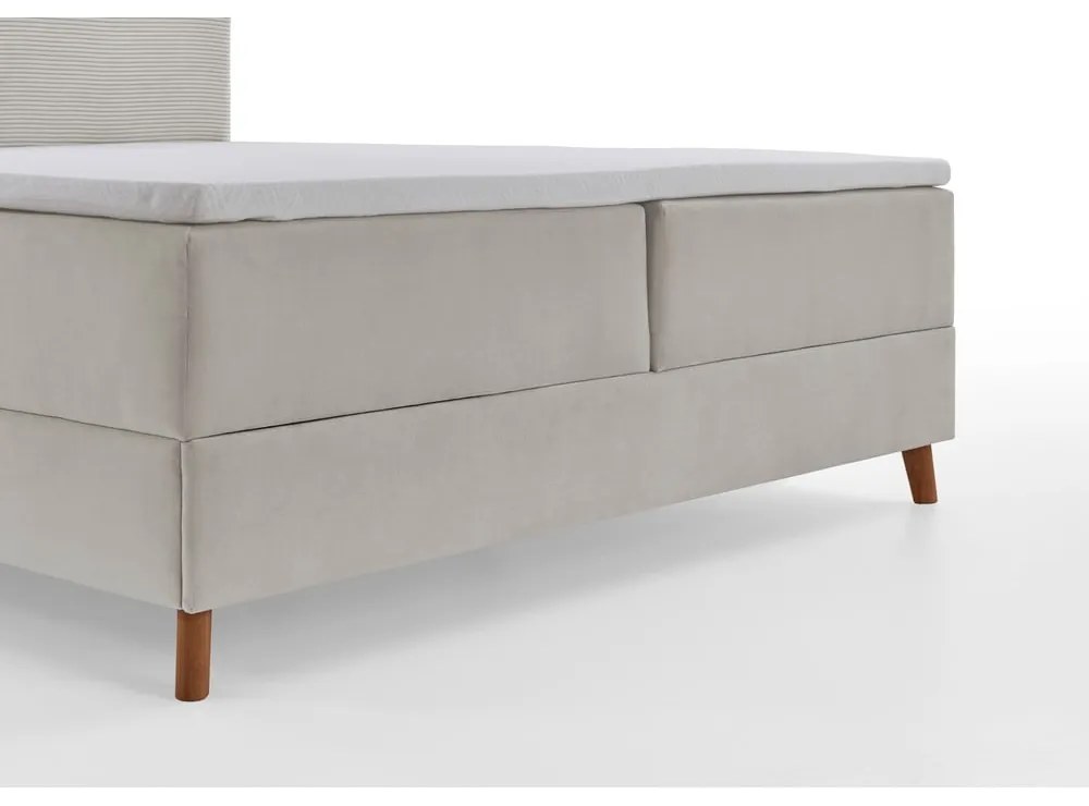 Letto boxspring beige con contenitore 180x200 cm Memphis - Meise Möbel