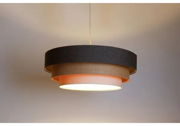 Lampadario a sospensione con filo BOHO TRINITI 1xE27/60W/230V grigio/beige/color crema