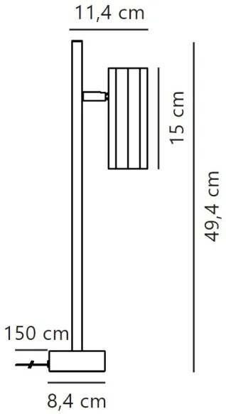 Nordlux - Lampada da tavolo ALANIS 1xGU10/15W/230V nero