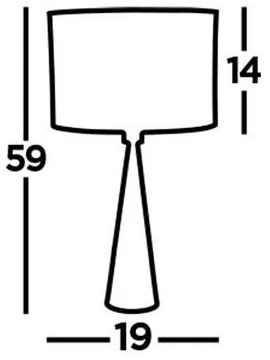 Searchlight EU2743BGO - Lampada da tavolo CHOLE 1xE27/60W/230V