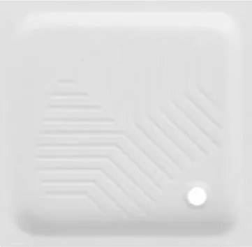 Piatto doccia quadrato 80 x 80 cm H 10 cm porcellana antiscivolo bianco