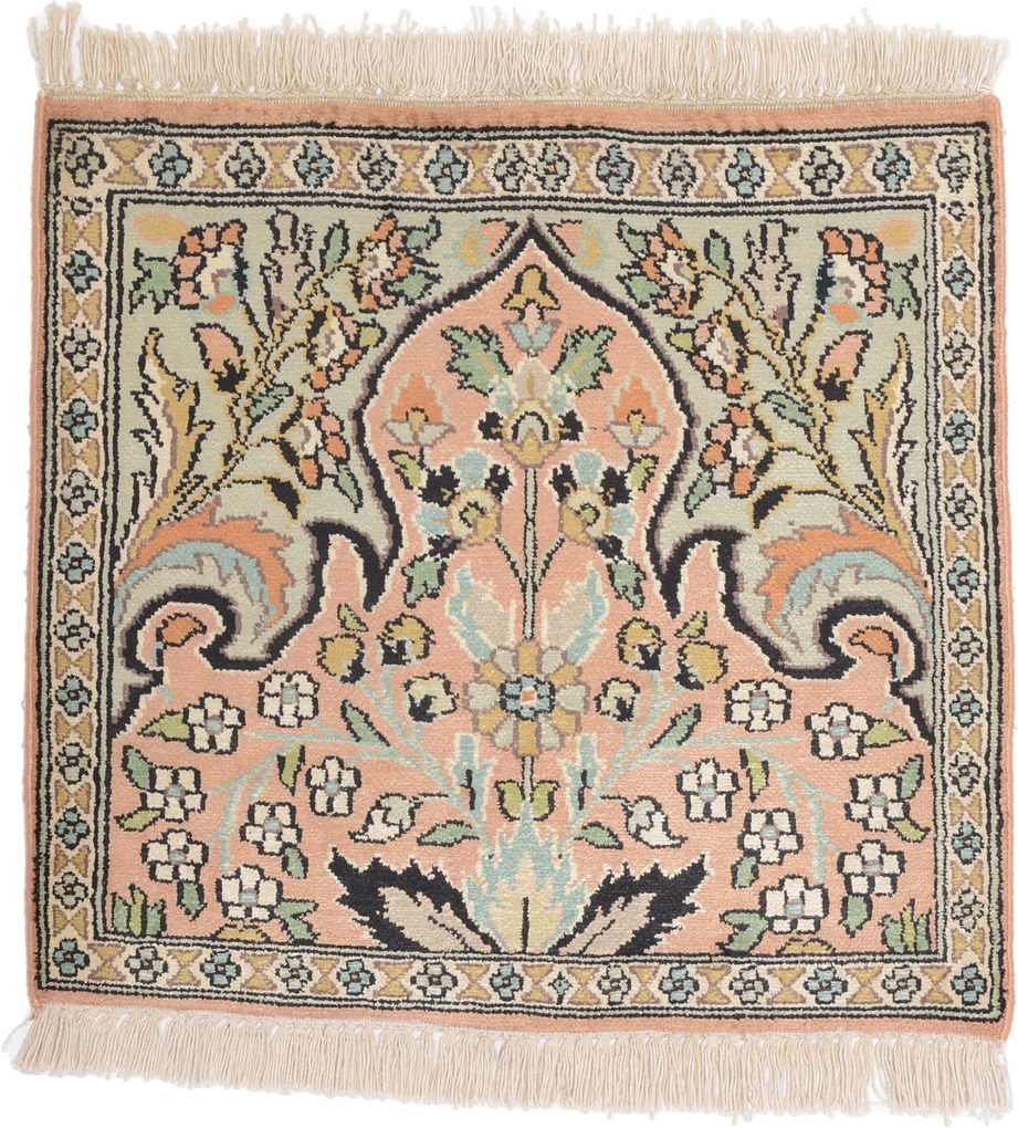 Cashmere Silk Tappeto 50 x 50 (Indian) Annodato A Mano