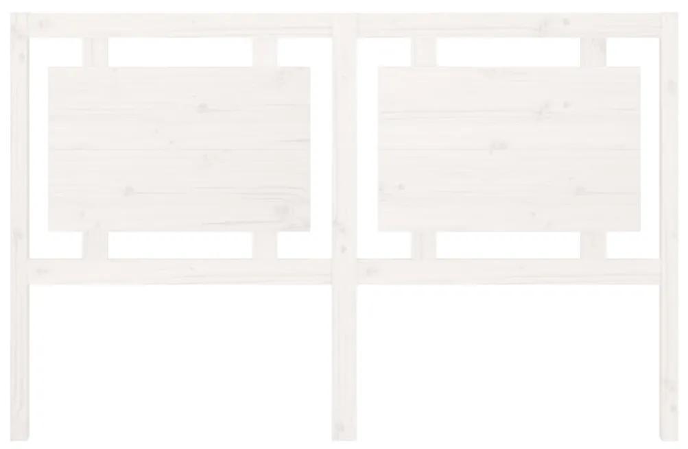 Testiera bianca 155,5x4x100 cm in legno massello di pino