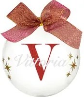 Pallina natale con nome Vittoria 10cm