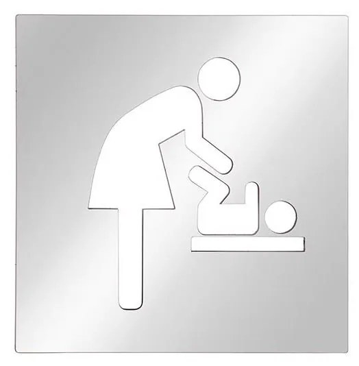 Icona Fasciatoio 12x12 cm acciaio inox/argento