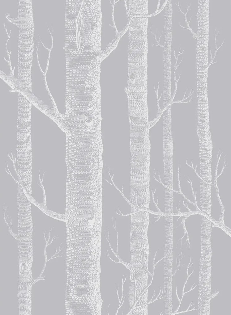 Cole & Son Carta da parati Woods Icons - Grey/ White