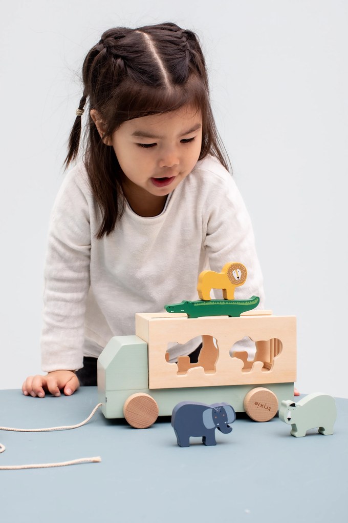Trixie Camioncino in legno con animali