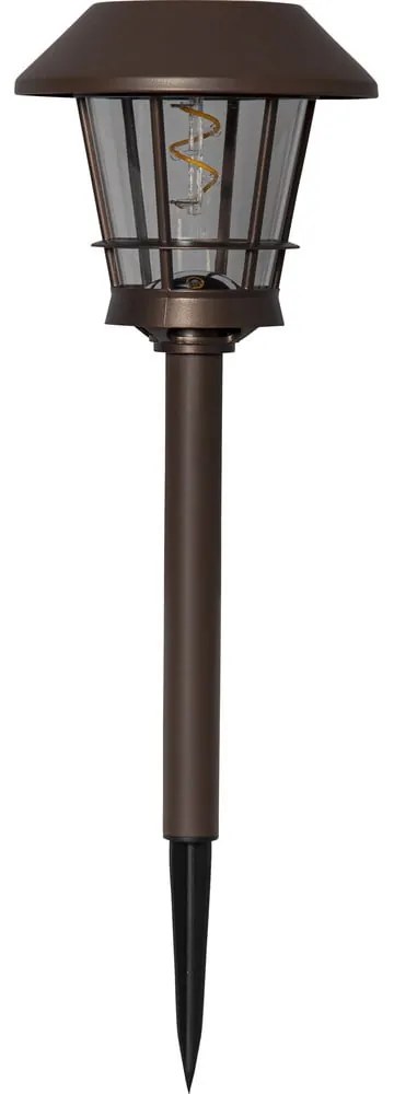 Apparecchio solare a LED per esterni di colore marrone, altezza 35 cm Fergus - Star Trading