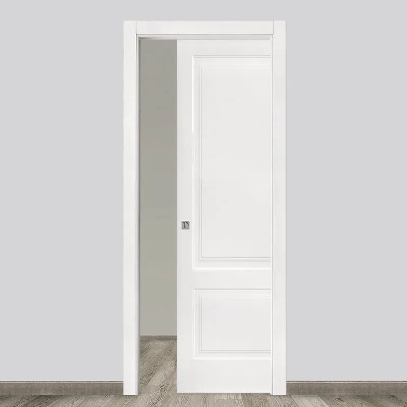 Porta scorrevole RIGEL bianco L 80 x H 210 cm reversibile