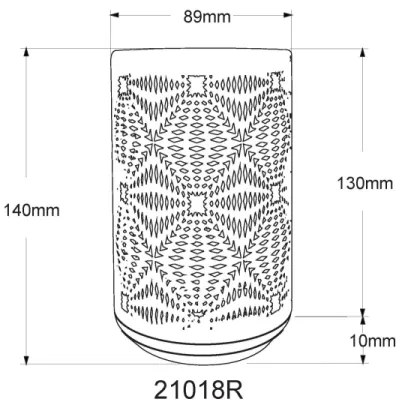Globo 21018R - Lampada da tavolo LED RGB touch AMIYAH LED/1W/5V 500mAh rame
